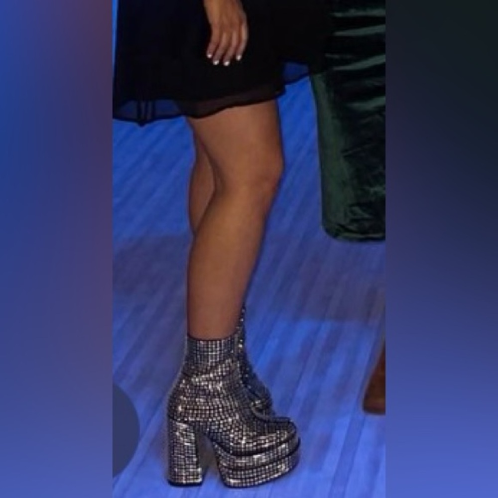 Steve Madden glitter cobra boots
